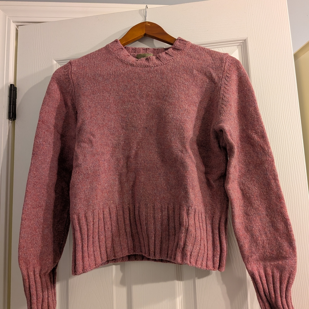 J. Crew Dusty Rose Crew Neck Sweater